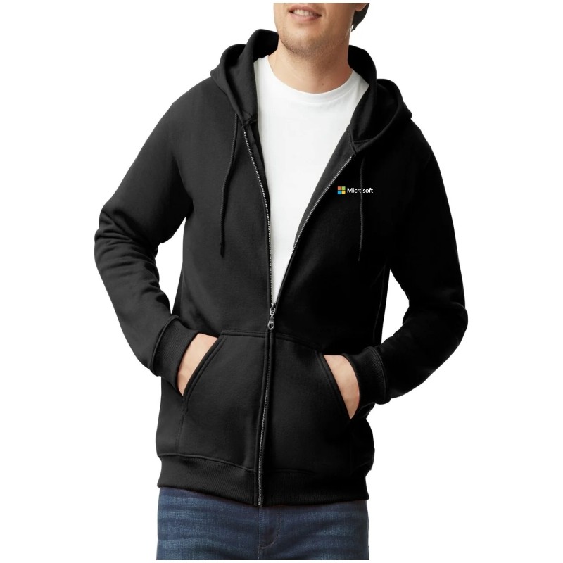 Gildan Hoodie Jacket with Zipper Black