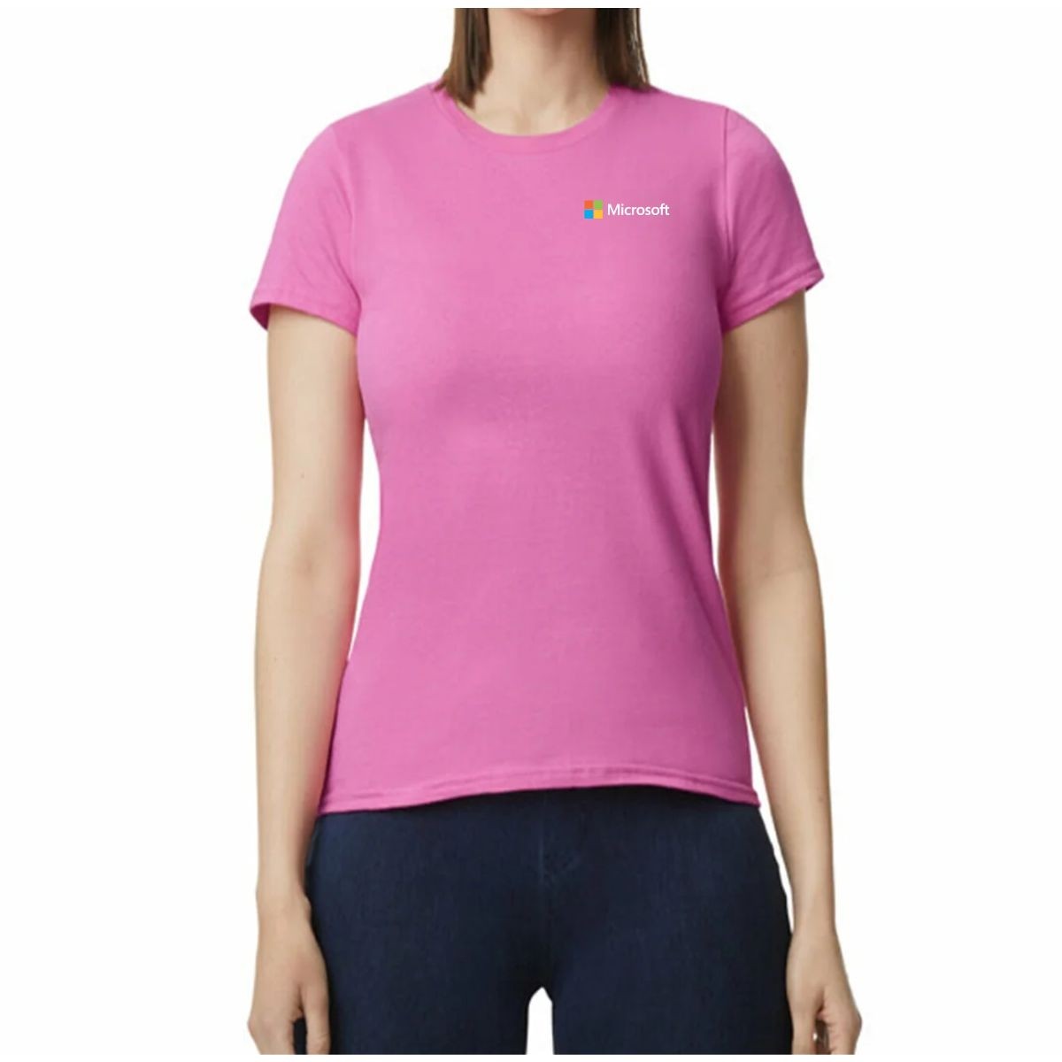 Gildan Midweight Round Neck Tshirt Women - Azalea