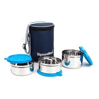 Signoraware Executive Stainless Steel Lunch Box Set, Set of 3