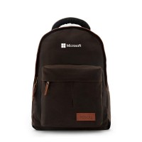 VOLOQ Rimo Casual Travel Laptop IT Backpack for Men Canvas & Vegan Leather 20 LTR, Coffee