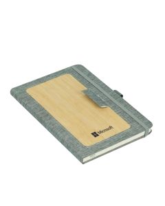 Bamboo notebook with recycled RPET PU